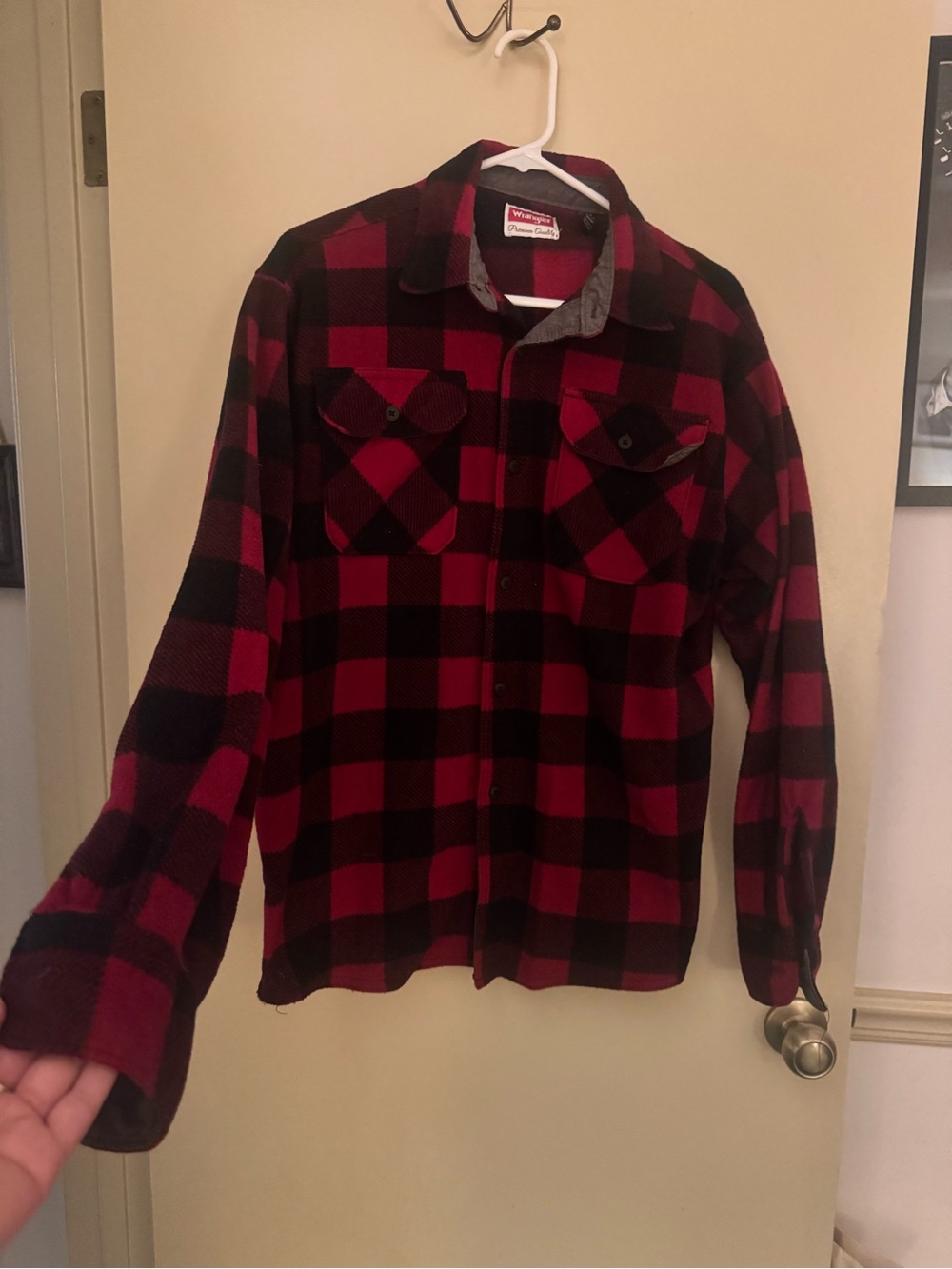 Wrangler Red and Black Buffalo Plaid Button-Down Shirt